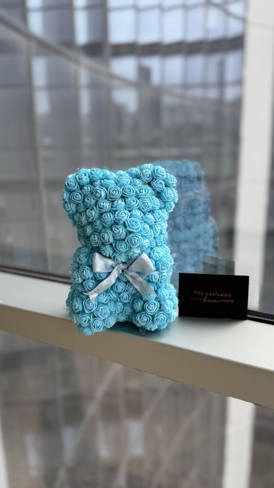Blue Teddy Rose Bear