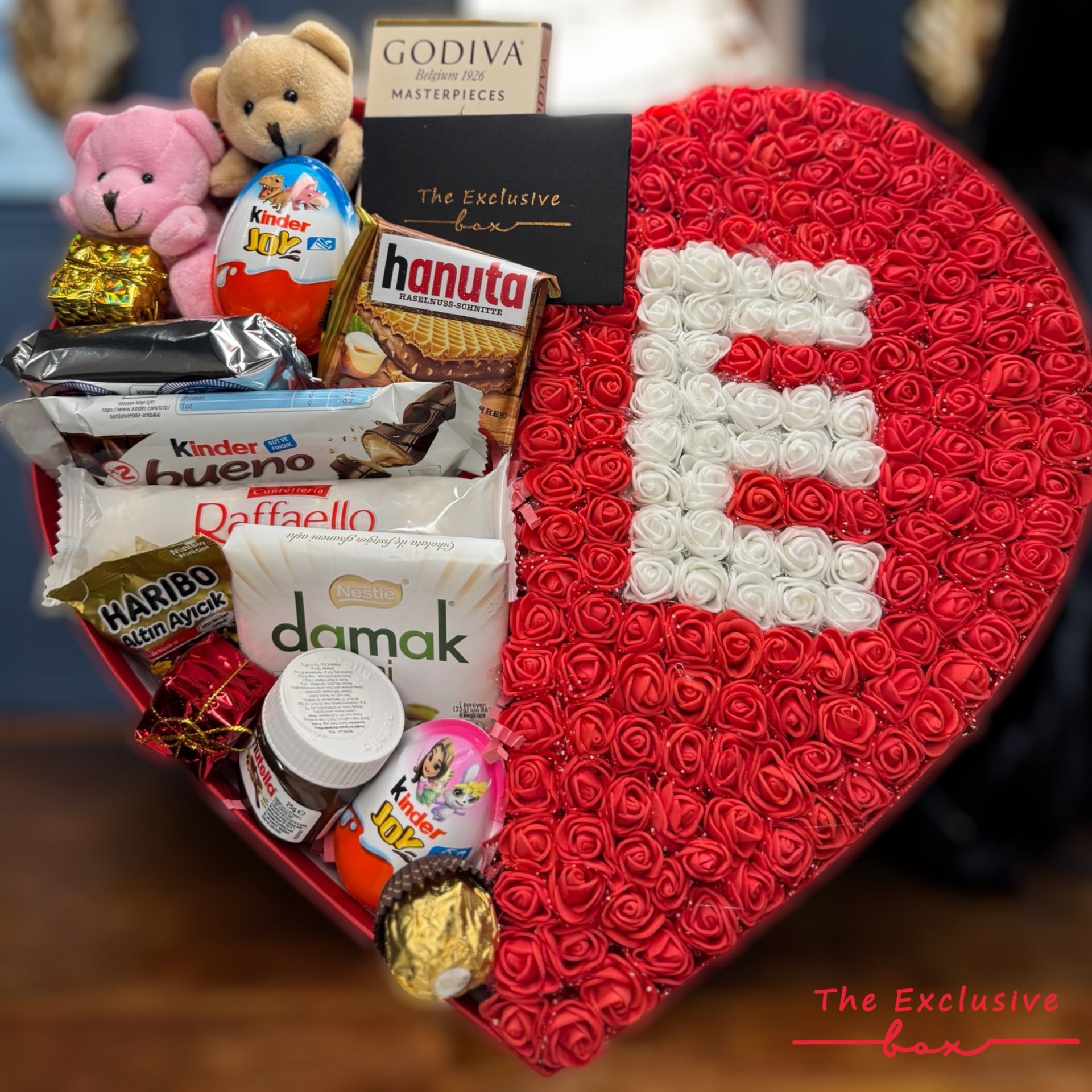 Kişiye Özel Harf Tasarım Kalp Kutu