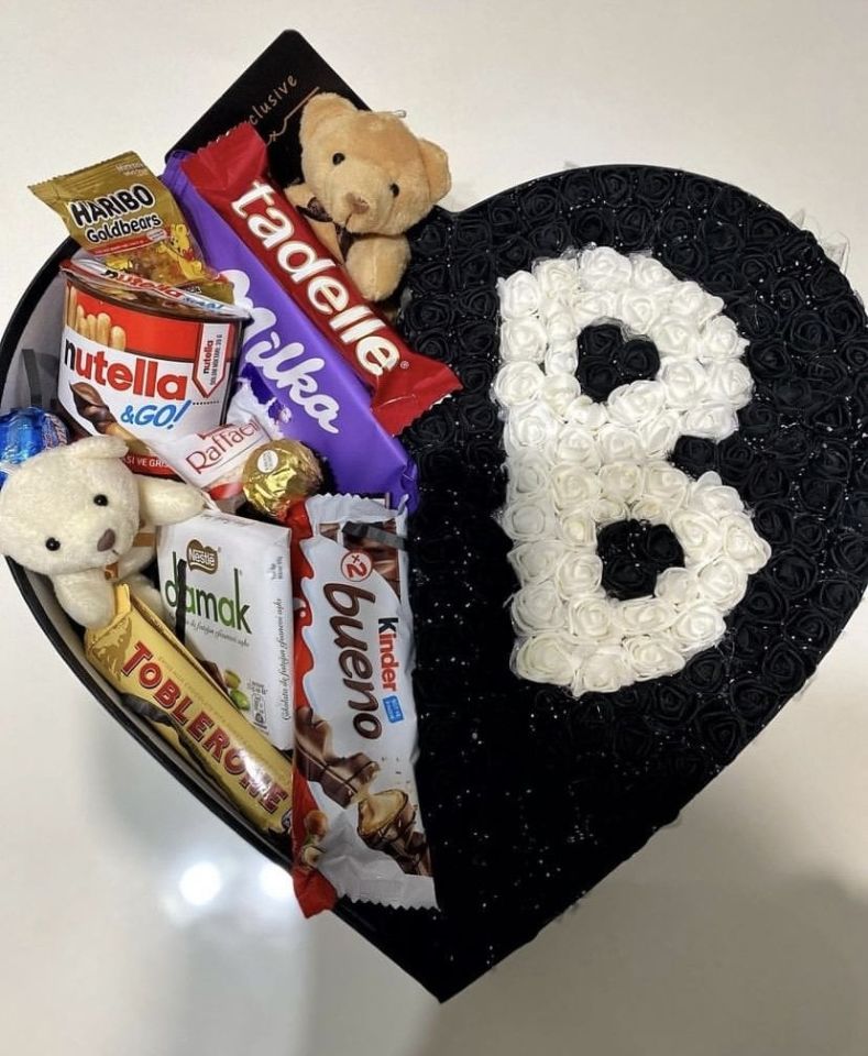 Kişiye Özel Tasarım Harf Kalp Kutu