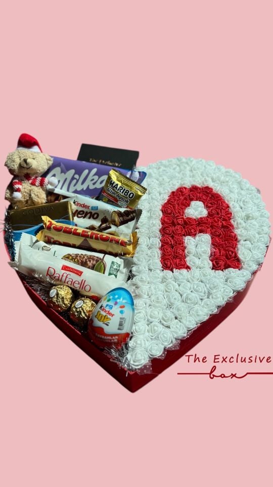 Kişiye Özel Tasarım Harf Kalp Kutu