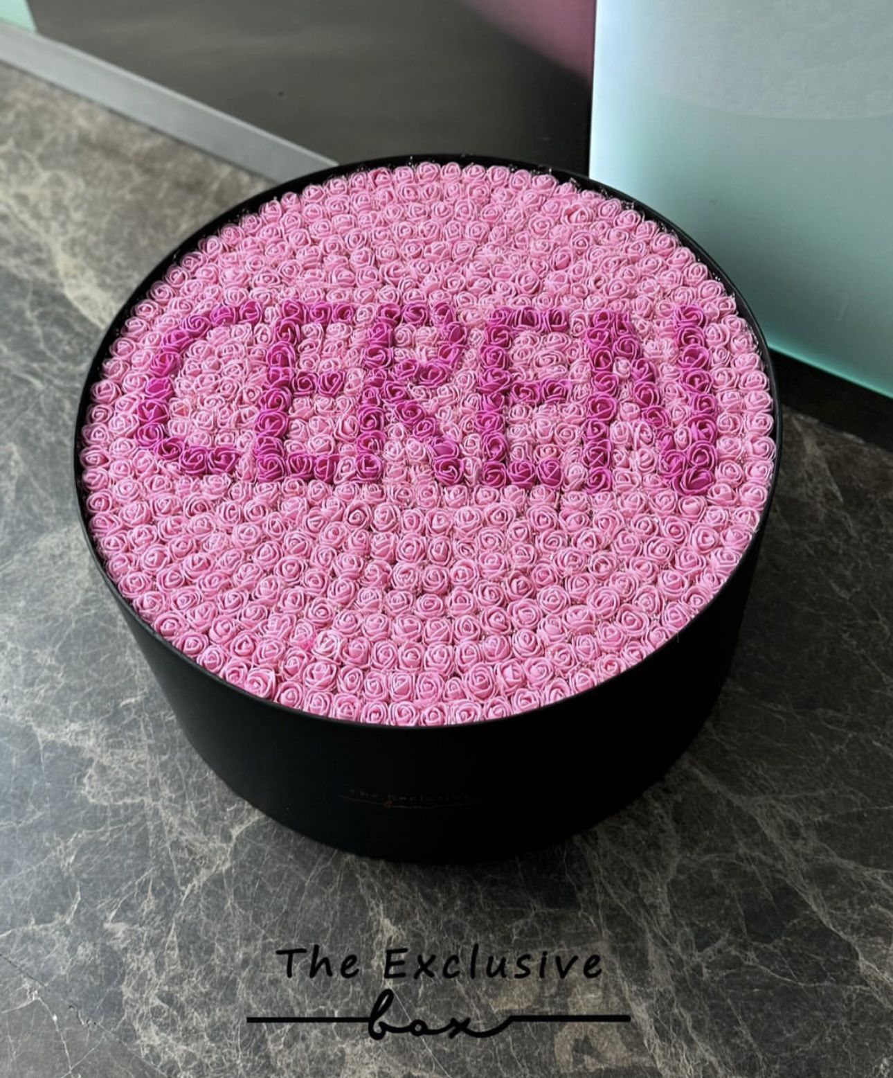 Pembe Silindir İsim Tasarım Kutu