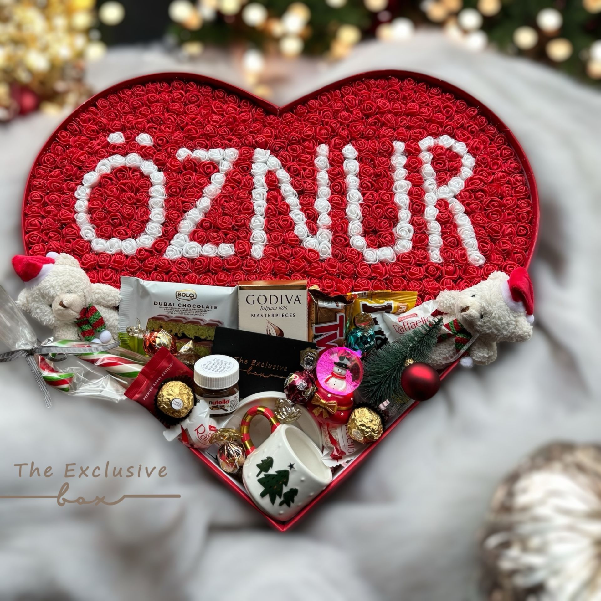 Devasa Yılbaşı İsim Tasarım Kalp Kutu