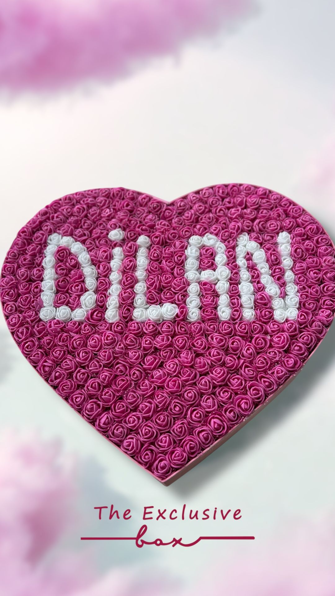 Kalp Kutu İsim Tasarım Pembe