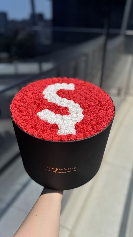 Silindir Harf Tasarım Kutu Kırmızı