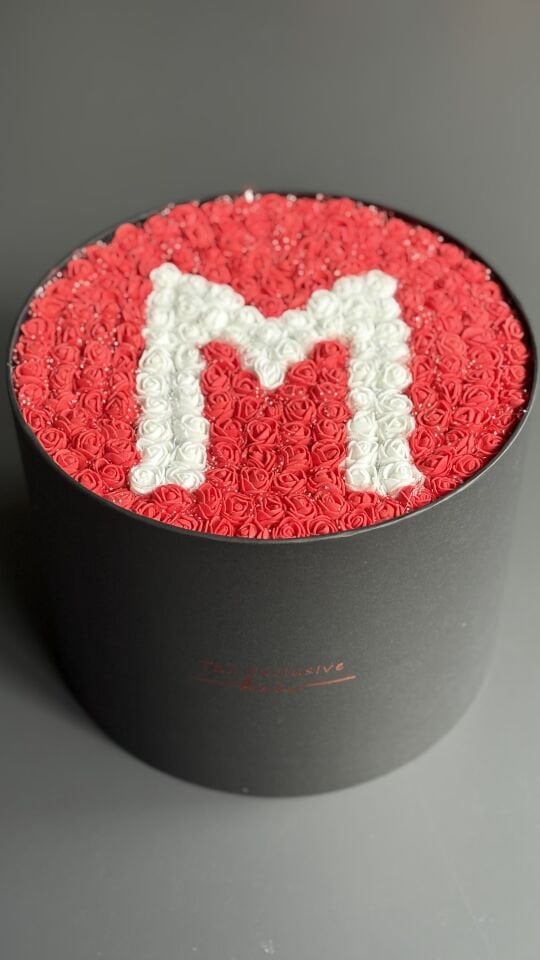 Silindir Harf Tasarım Kutu Kırmızı