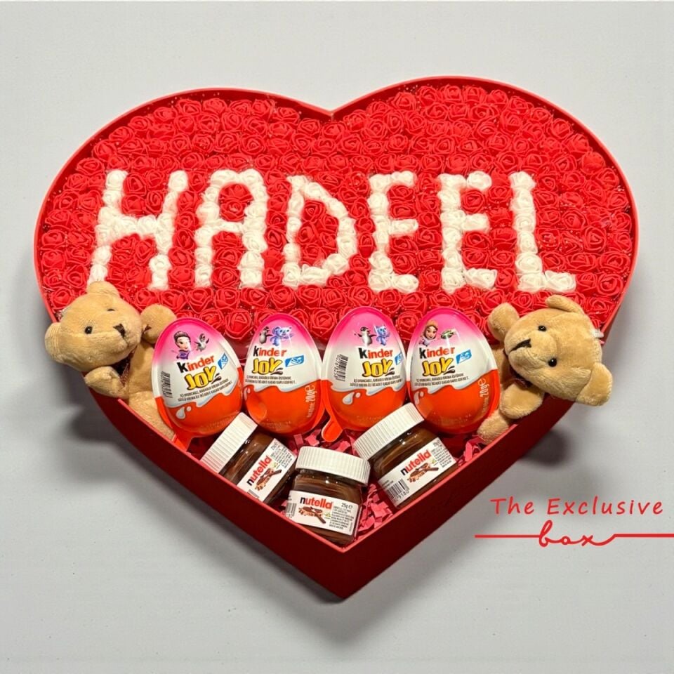 Kalp İsim Tasarım Kutu Özel Seri Orta Boy