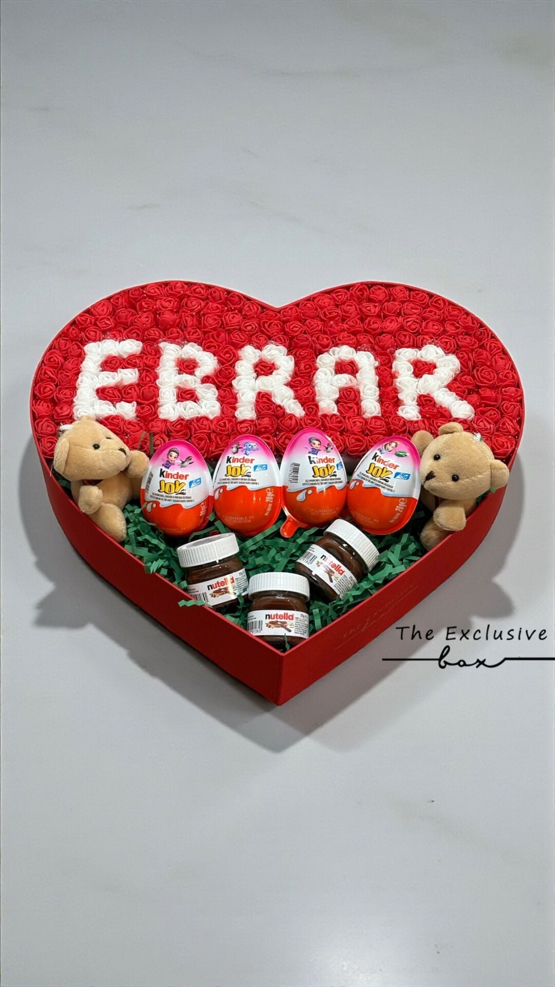 Kalp İsim Tasarım Kutu Özel Seri Orta Boy