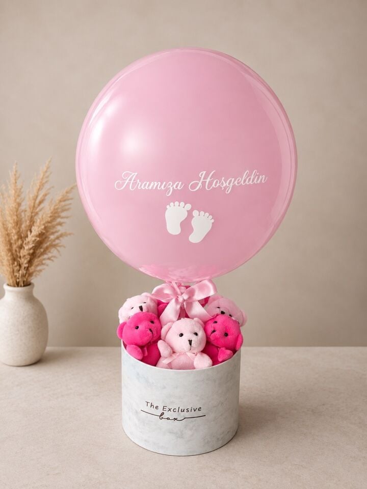 Yeni Doğan Hediye Kutusu - Aramıza Hoşgeldin Balon Kutusu