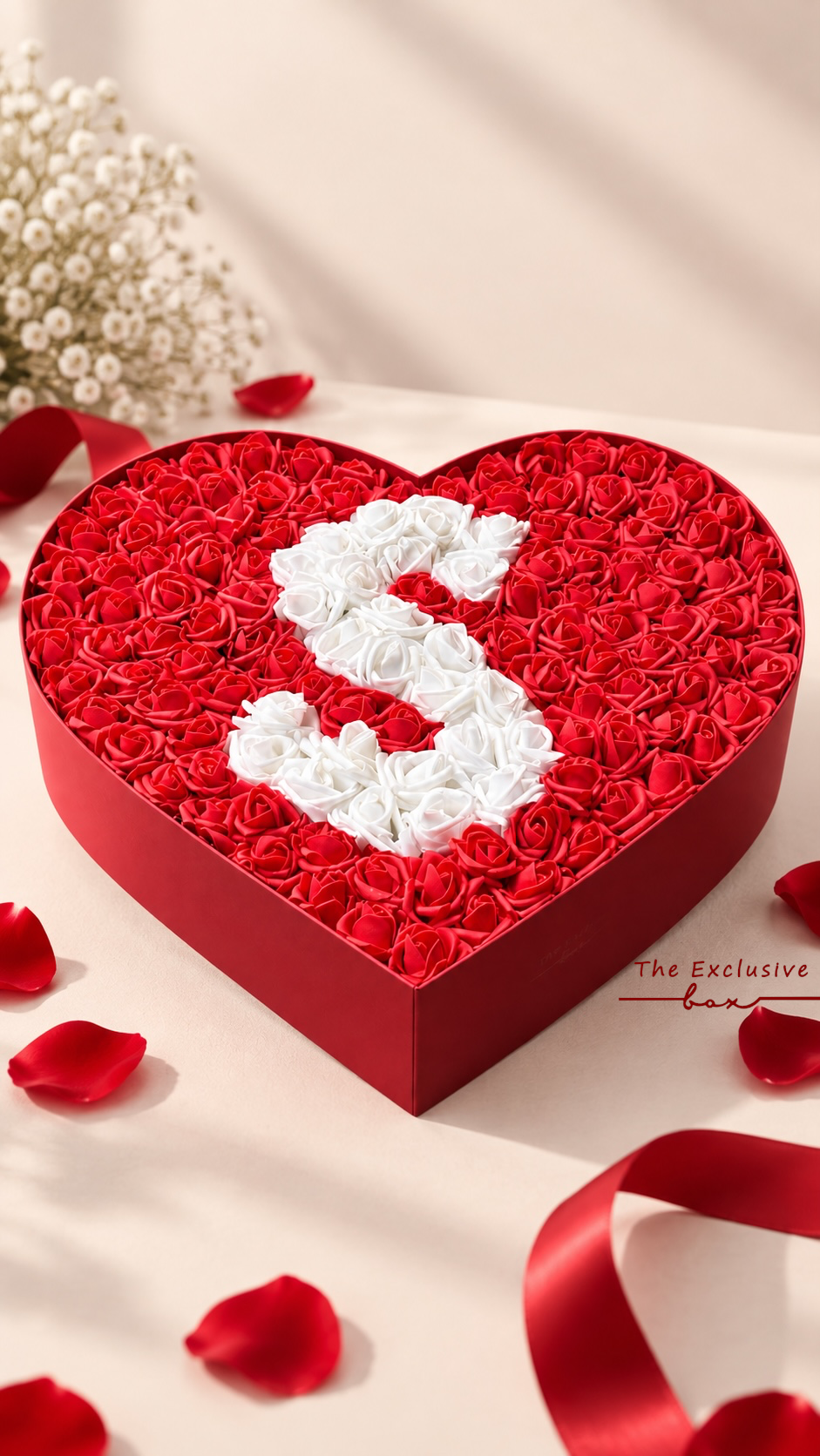 Monogram Red Heart Box